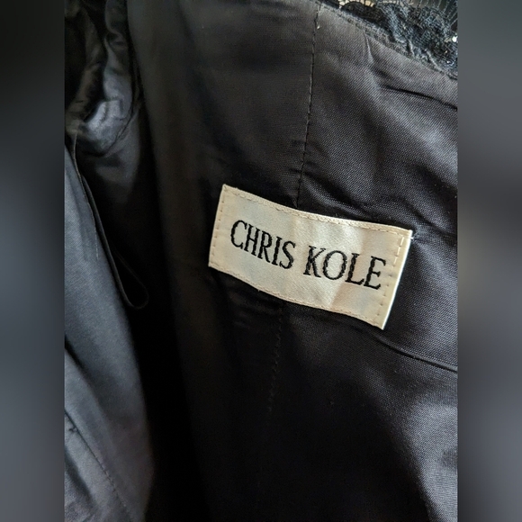 Chris Kole Vintage off the shoulder beaded COUTURE dress - Picture 10 of 15